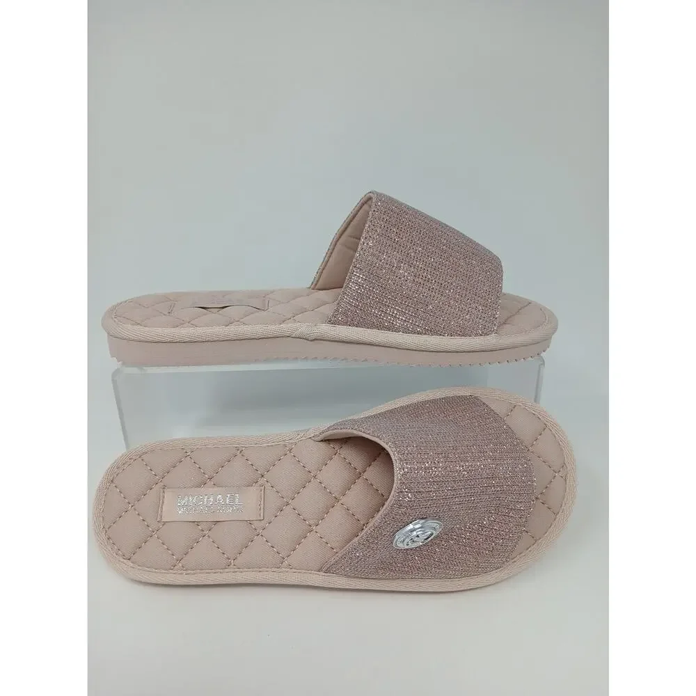Michael Kors Eva Sole Slide Sandal Women’s MK Sz 8 Eva Sole RX21C Bedazzled New